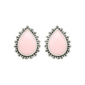 Pink Queen Conch 925 Sterling Silver Stud Earring (REXT61-155)