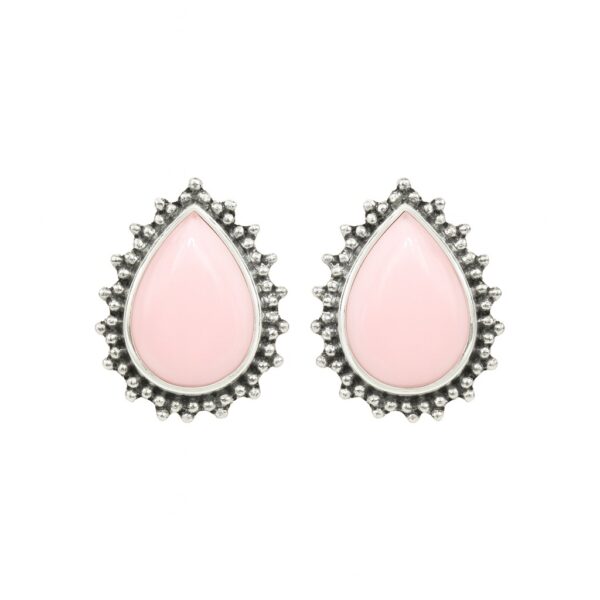 Pink Queen Conch 925 Sterling Silver Stud Earring (REXT61-155)