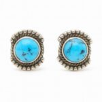 Golden Hills Turquoise  925 Sterling Silver Stud Earring (RS13-404)