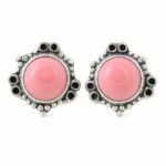 Pink Queen Conch 925 Sterling Silver Stud Earring (REXT61-146)