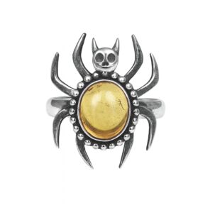 Citrine Spider 925 Sterling Silver Ring  (RS108-473)
