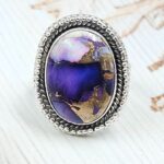 Purple Rose Dahlia Size US 6 925 Sterling Silver Ring  (RS57-16)