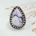 Purple Rose Dahlia Size US 6 925 Sterling Silver Ring  (RS57-17)