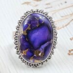 Purple Rose Dahlia Size US 9 925 Sterling Silver Ring  (RS57-25)