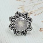 Rose Quartz 925 Sterling Silver Ring  (REXT112-57)