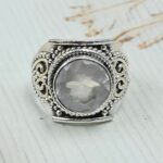 Rose Quartz 925 Sterling Silver Ring  (REXT112-52)