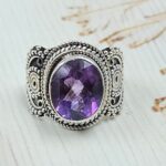 Amethyst 925 Sterling Silver Ring (REXT105-1)
