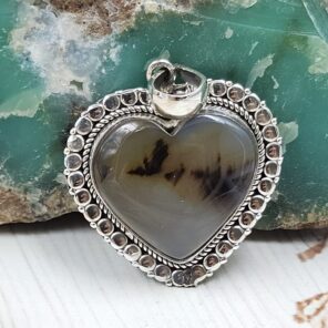 Montana Agate 1" 925 Sterling Silver Pendant (REXT105-48)