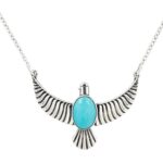 Kingman Turquoise 18" 925 Sterling Silver Southwest Necklace (REXT120-6)