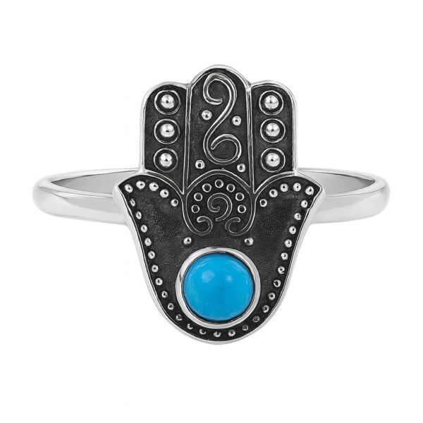 Kingman Turquoise 925 Sterling Silver Southwest Ring (REXT121-13)