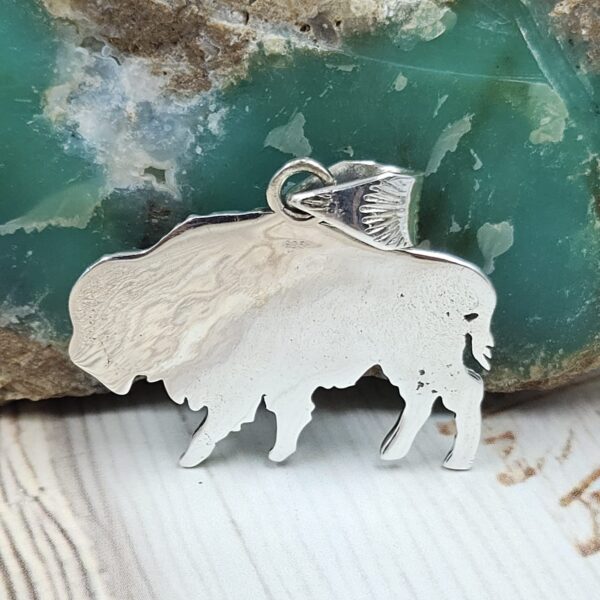 Plain 1.25" 925 Sterling Silver Southwest Penadnt (REXT121-8) - Image 2