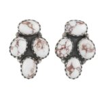 Wild Horse Jasper 925 Sterling Silver Stud Earrings (REXT122-29)