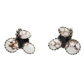 Wild Horse Jasper 925 Sterling Silver Stud Earrings (REXT122-47)