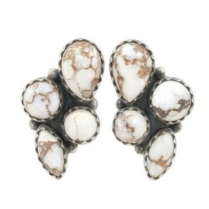 Wild Horse Jasper 925 Sterling Silver Stud Earrings (REXT123-10)