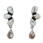 Wild Horse Jasper 925 Sterling Silver Stud Earrings (REXT123-29)