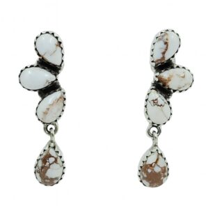 Wild Horse Jasper 925 Sterling Silver Stud Earrings (REXT123-29)