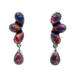 Pink Dahlia Turquoise 925 Sterling Silver Stud Earrings (REXT123-28)