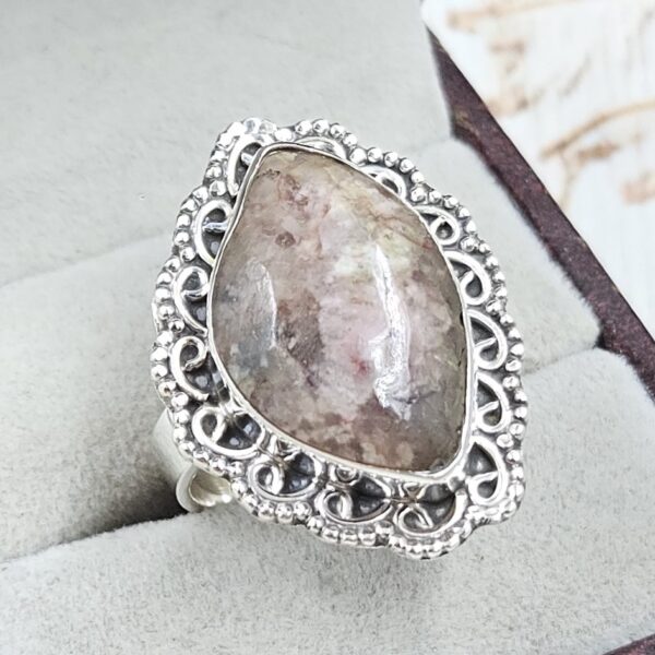 Lepidolite US 10 925 Sterling Silver Ring (REXT19-227) - Image 2
