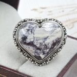 Porcelain Jasper Size US 8 925 Sterling Silver Ring (REXT19-219)
