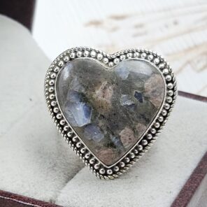 Porcelain Jasper US 8 925 Sterling Silver Ring (REXT19-221)