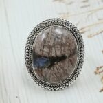 Porcelain Jasper US 10 925 Sterling Silver Ring (REXT19-223)