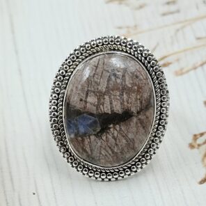 Porcelain Jasper US 10 925 Sterling Silver Ring (REXT19-223)