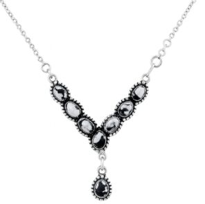 White Buffalo Turquoise 18″ 925 Sterling Silver Necklace (REXT61-158)