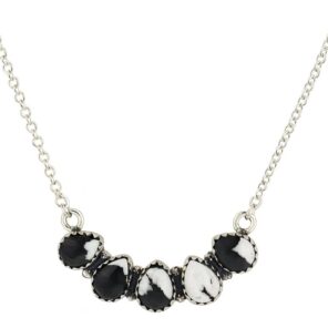 White Buffalo Turquoise 18″ 925 Sterling Silver Necklace (RS10-350)