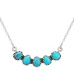 Kingman Turquoise 18″ 925 Sterling Silver Necklace (RS10-351)