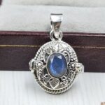 Labradorite 925 Sterling Silver Poison Box Pendant (REXT124-24)
