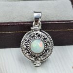 Ethiopian Opal 925 Sterling Silver Poison Box Pendant (REXT124-9)