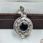 Rainbow Moonstone 925 Sterling Silver Poison Box Pendant (REXT124-11)
