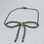 Spiny Oyster Turquoise & Navajo Pearls 925 Sterling Silver Bead Bracelet (RS23-87)