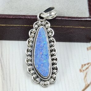 Australian Opal 1.25" 925 Sterling Silver Pendant (REXT21-69)