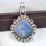 Australian Opal 1.25" 925 Sterling Silver Pendant (REXT21-70)