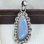 Australian Opal 1.25" 925 Sterling Silver Pendant (REXT21-74)