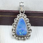Australian Opal 1.25" 925 Sterling Silver Pendant (REXT21-75)