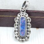 Australian Opal 1.25" 925 Sterling Silver Pendant (REXT21-79)