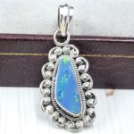 Australian Opal 1.25" 925 Sterling Silver Pendant (REXT21-82)