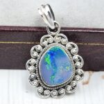Australian Opal 1.25" 925 Sterling Silver Pendant (REXT21-64)