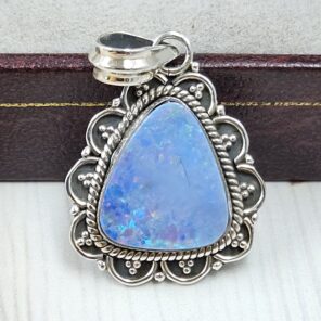 Australian Opal 1.25" 925 Sterling Silver Pendant (REXT21-160)