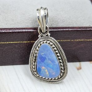 Australian Opal 1.25" 925 Sterling Silver Pendant (REXT21-151)