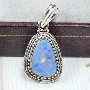 Australian Opal 1.25" 925 Sterling Silver Pendant (REXT21-150)