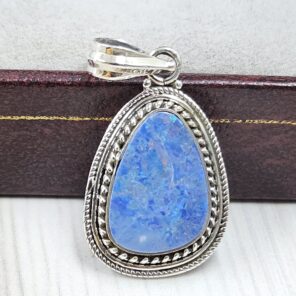 Australian Opal 1.25" 925 Sterling Silver Pendant (REXT21-139)