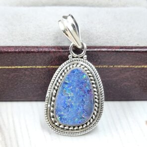 Australian Opal 1.25" 925 Sterling Silver Pendant (REXT21-152)