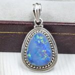 Australian Opal 1.25" 925 Sterling Silver Pendant (REXT21-134)