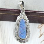 Australian Opal 1.25" 925 Sterling Silver Pendant (REXT21-126)