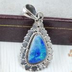 Australian Opal 1.25" 925 Sterling Silver Pendant (REXT21-125)