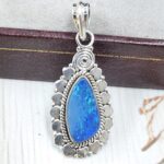 Australian Opal 1.25" 925 Sterling Silver Pendant (REXT21-121)