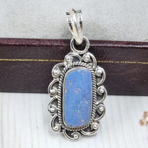 Australian Opal 1.25" 925 Sterling Silver Pendant (REXT21-103)